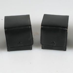 Vintage Leather Camera Cases Set Of 4 – Unbranded Organizer Pouches For Lenses,