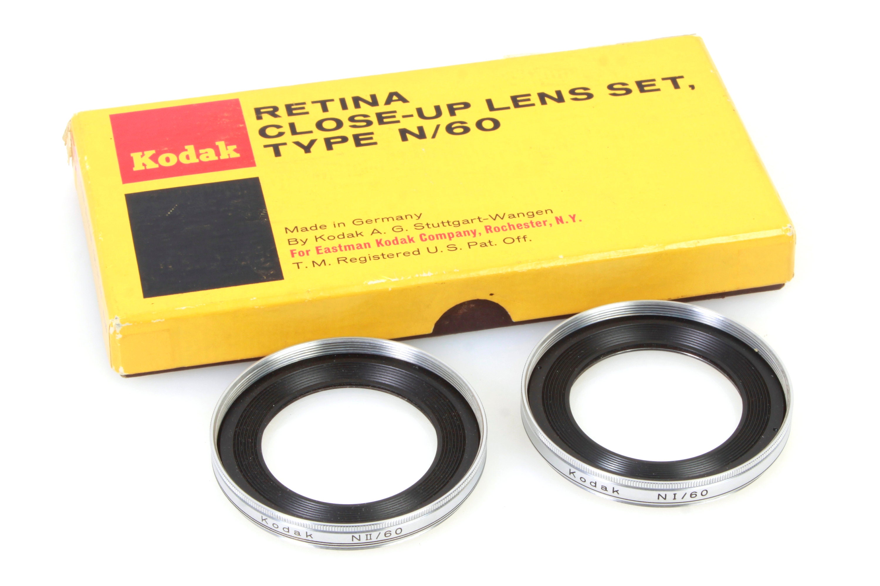Metal Kodak Retina Close up Lens Set Model N/60 Camera Lens in Box