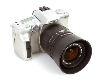 35 mm 学生用カメラ、28-90 mm レンズ、フィルム、マニュアル付き