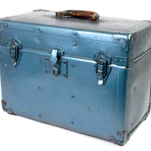 Vintage 4x5 harte Kameratasche Blau Bild 1