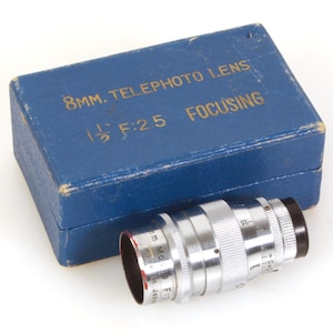 Sun Tele 1 1/2 f2.5 Lens 8mm Cine Mount in Original Box