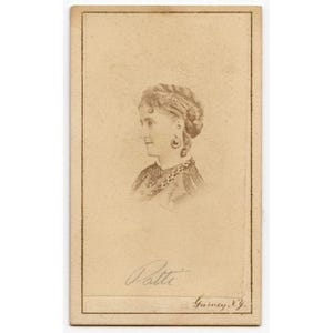 Adèle Patti, chanteuse d'opéra italienne, par Gurney, New York, CD-V ancien
