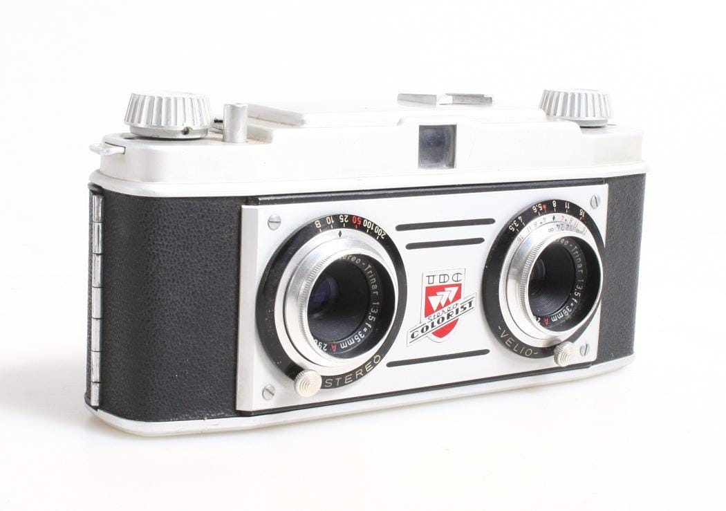 Stereo Camera With Leather Case and Manual - Etsy