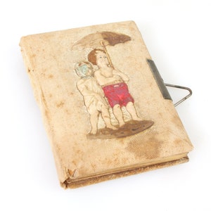 Photo Album Civil War Era - Bizarre Little Girl and Boy w/ Umbrella