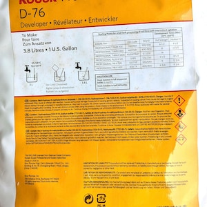 Kodak D-76  Pro Developer Powder For B&w Film, Makes 1 Gallon