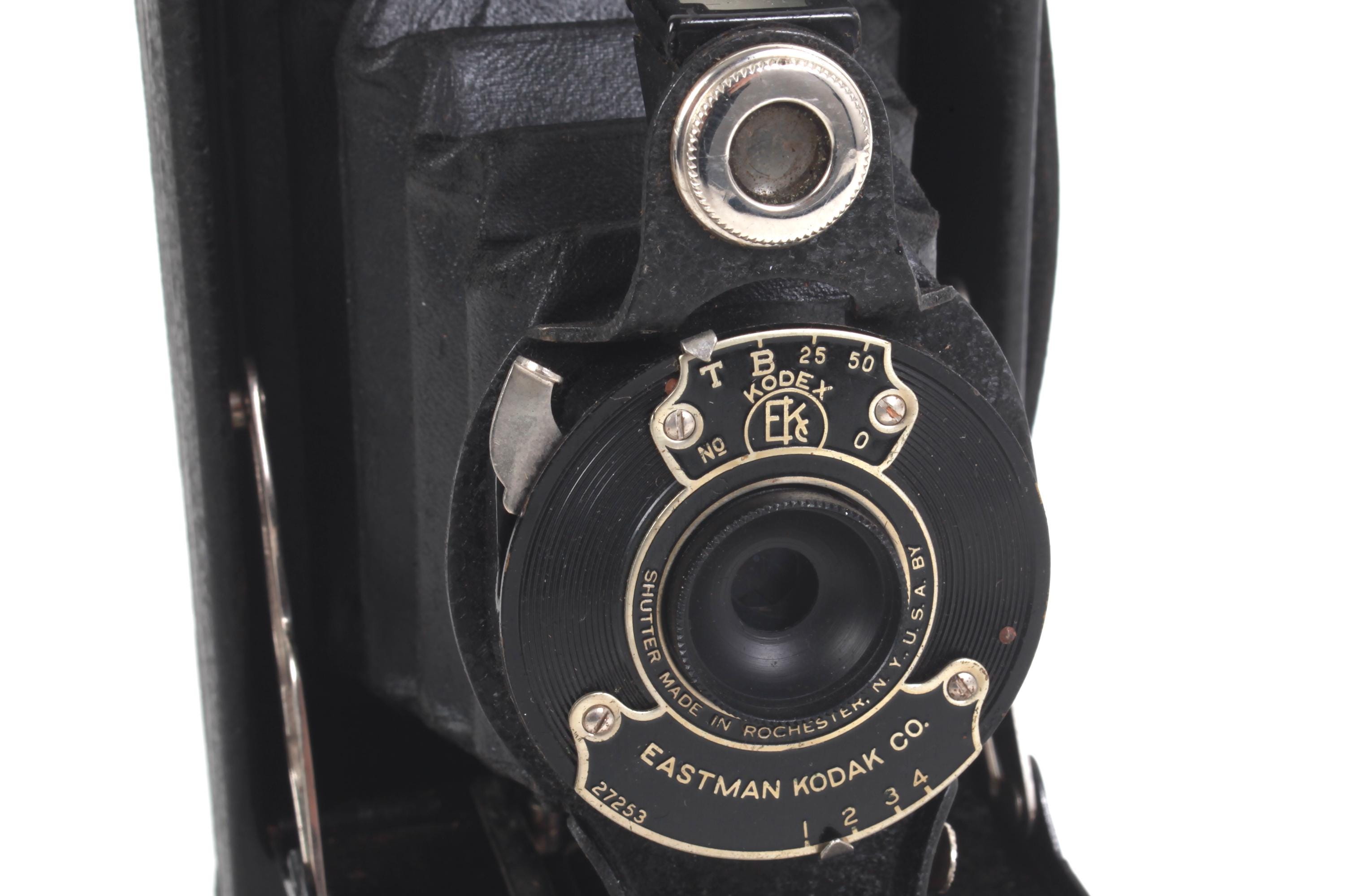 オーダーの写真。 Art Deco Kodak No. 2 Folding Hawk-eye Model B Camera W Original