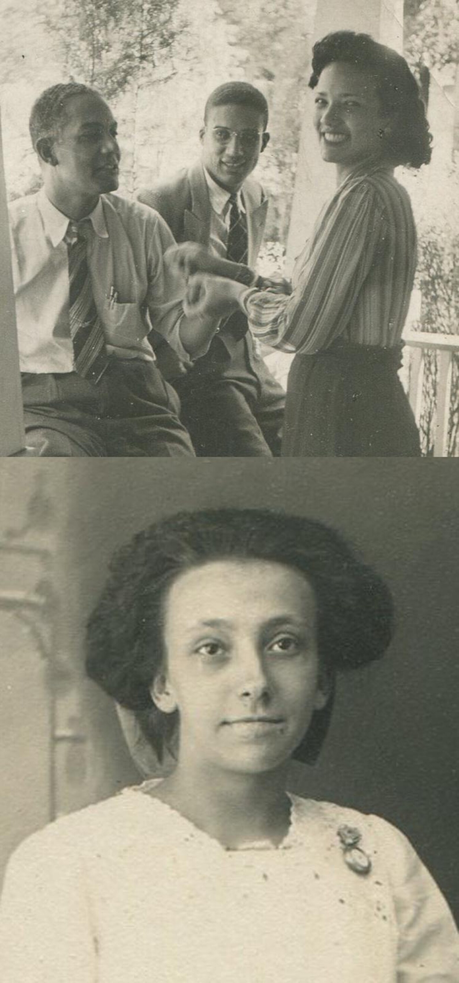 Vintage African American Family Photo Postcard - Two Candid Impromptu ...