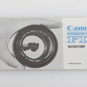 Canon Interchangeable Lenses FD Instruction Manual