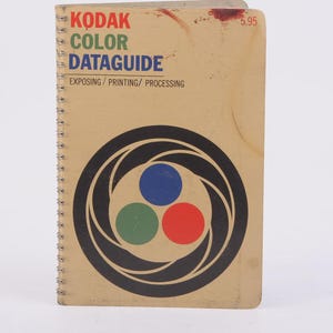 Color Data Guide Darkroom Processing Photos 1976 4th Edition Kodak Book