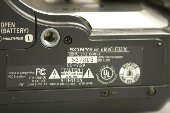 Sony Mvc-fd200 Fd Mavica Digital Cameras - Set of 2, for Parts - Etsy