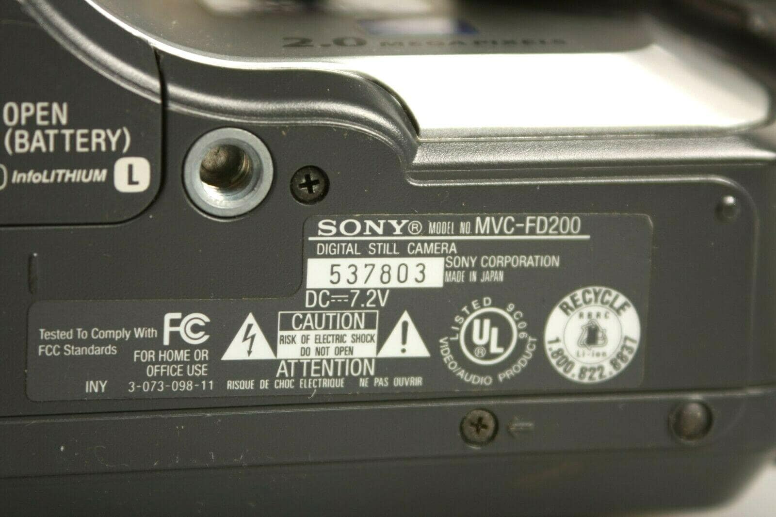 Sony Mvc-fd200 Fd Mavica Digital Cameras - Set of 2, for Parts - Etsy