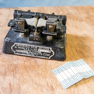 Vintage Griswold Film Splicer Jr. Model 8mm and 16mm - Neumade Products Corp.