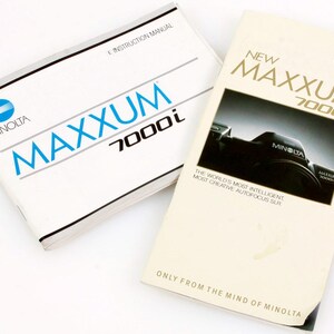 Minolta 7000I Manual w/ Booklet