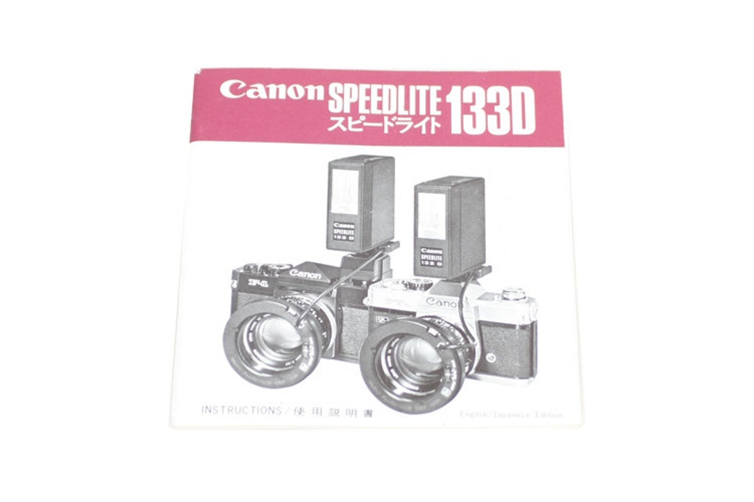 Speedlite 133D Canon Original Manual Etsy