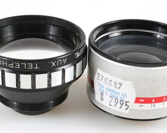 Vintage AUX Telephoto Model V-T Lens & Wide Angle Lens (Haze)