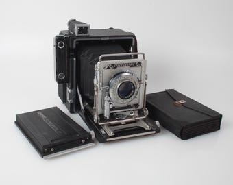 Vintage 1950's Graflex Century Graphic Camera: 101mm Optar Lens