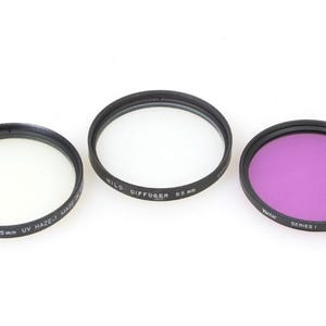 55mm Filters 3 Uv Haze Purple Fld Diffuser