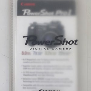 Canon Powershot Digital Cameras Laminated Catalog