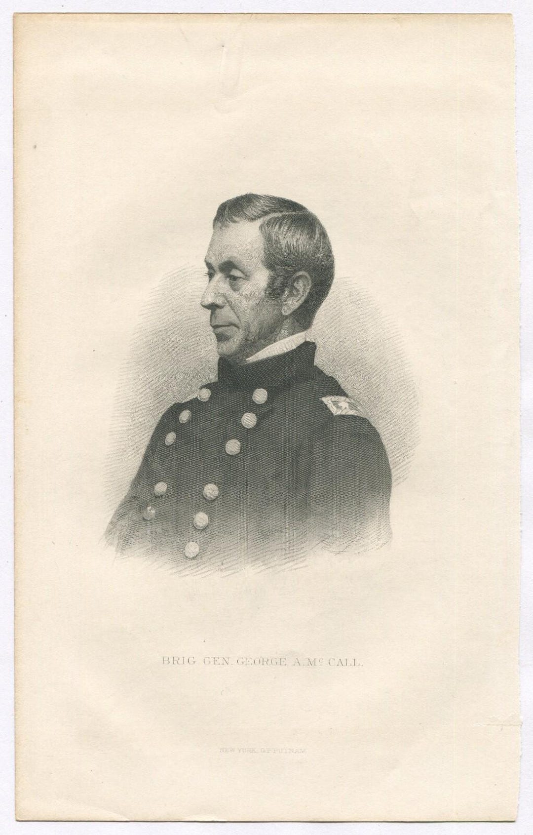 Vintage Brig. Gen. George A. Mccall Lithograph 9.5x6 in - USA Military ...