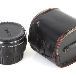 Vivitar Tele Converter 2X-21 for Olympus O/OM Cameras w/ Case