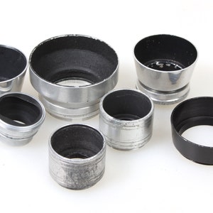 Vintage art-deco lenskappen voor camera&#39;s, veel van 7 inch