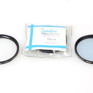 58mm Filters (3) UV/Haze 82a Blue Opticap