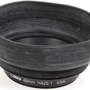 49mm Canon Haze 1 Filter w/ Sunshade