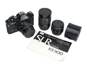 Student Camera Manual W 50mm Wide Angle 28mm Tele 135 Lens & 2x Doubler