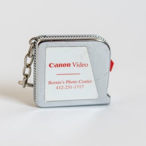 Vintage Canon Video Tape Measure Mini Branded w/ Bernies Photo Center image 1