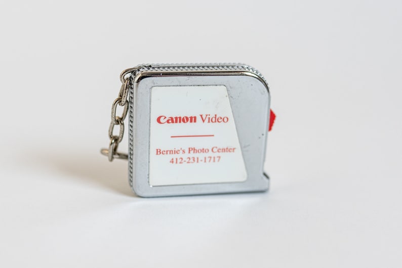 Vintage Canon Video Tape Measure Mini Branded w/ Bernies Photo Center image 1