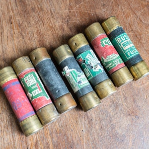 Vintage Fuses - Set of 7 - Various Fuses
