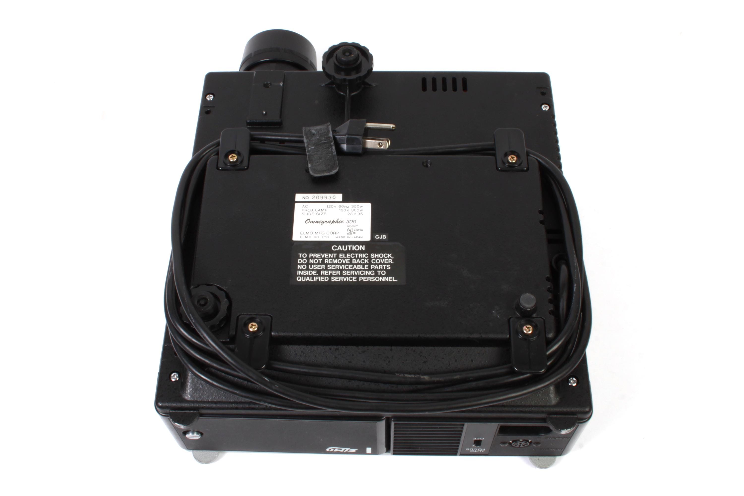 Kodak Elmo Omnigraphic 300AF 35mm Slide Projector W/ Slide Tray