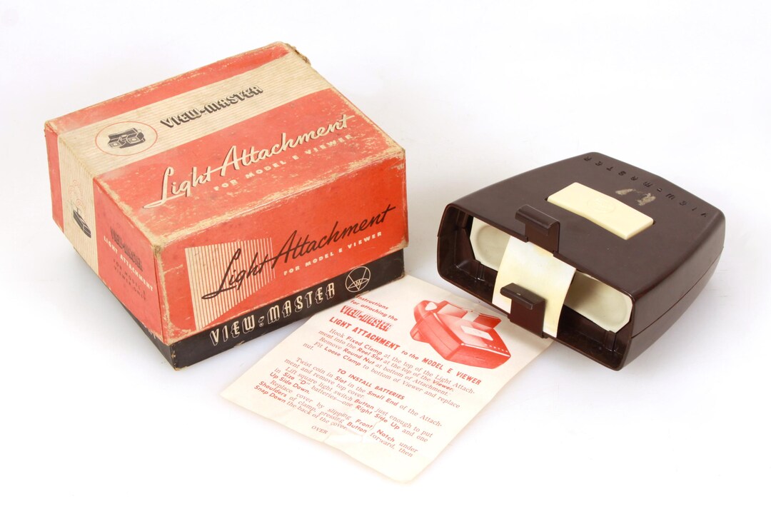 Viewmaster Model E Vintage Viewmaster Model E Light Attachment 1950s Boxed Rare - Etsy