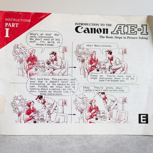 Canon AE-1 Instructions Manual Part I