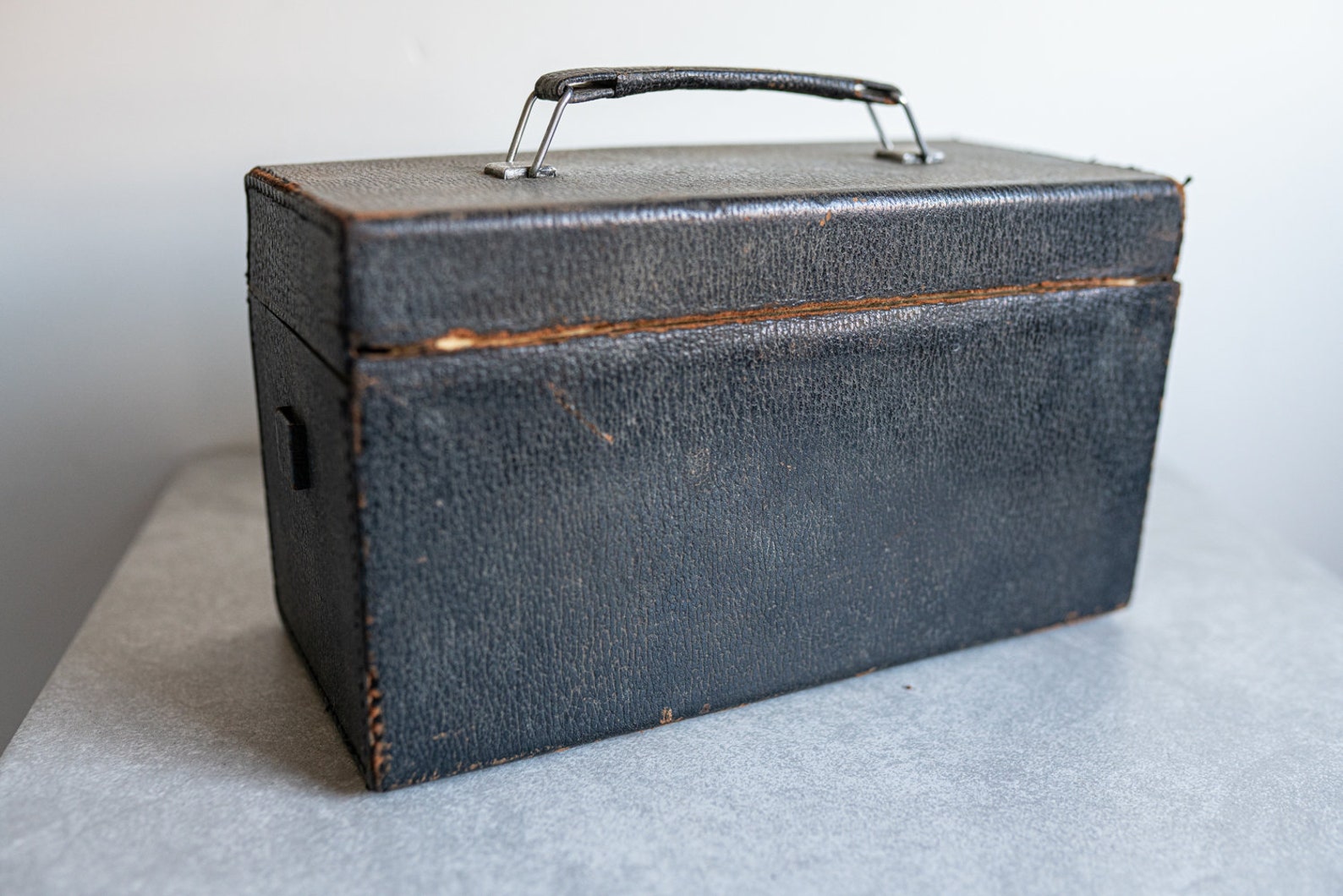 Vintage Black Leather Hard Camera Case w/ Strap Cine Kodak Etsy