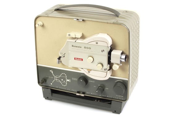 Vintage Kodak Brownie 500 Portable 8mm F/1.6 Movie Cine Projector
