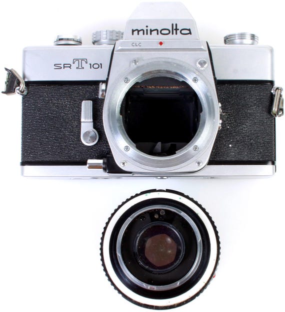 学生用カメラ 35 mm マニュアル ミノルタ（実用メーター、フィルム 2