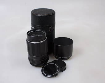 Asahi Pentax Super-Takumar 135mm f3.5 M42 Mount Lens w/ Case, Caps, and Hood