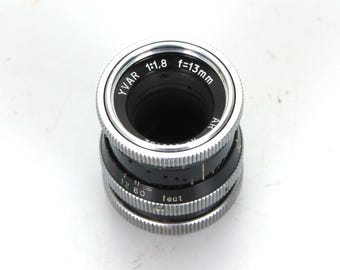 Kern Paillard Yvar F1.8 13mm AR Lens for D-mount Lens W Front Cap