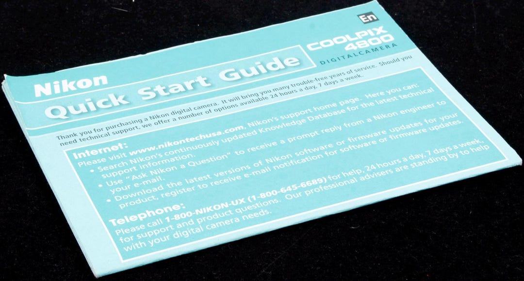 Nikon Coolpix 4800 Quick Start Guide