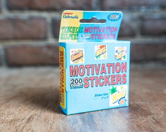 Motivation Stickers - 200 Count - 10 Designs - New Old Stock