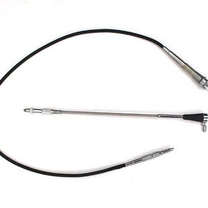 May include: A black cable with a silver metal end and a black rubber grip. The cable is coiled and has a silver metal connector on the other end.