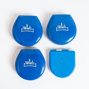 Vintage Blue Walz Plastic Cases - Set of 4