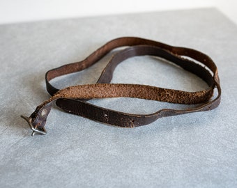 bracelet d’appareil photo en cuir brun vintage - Circa années 1950