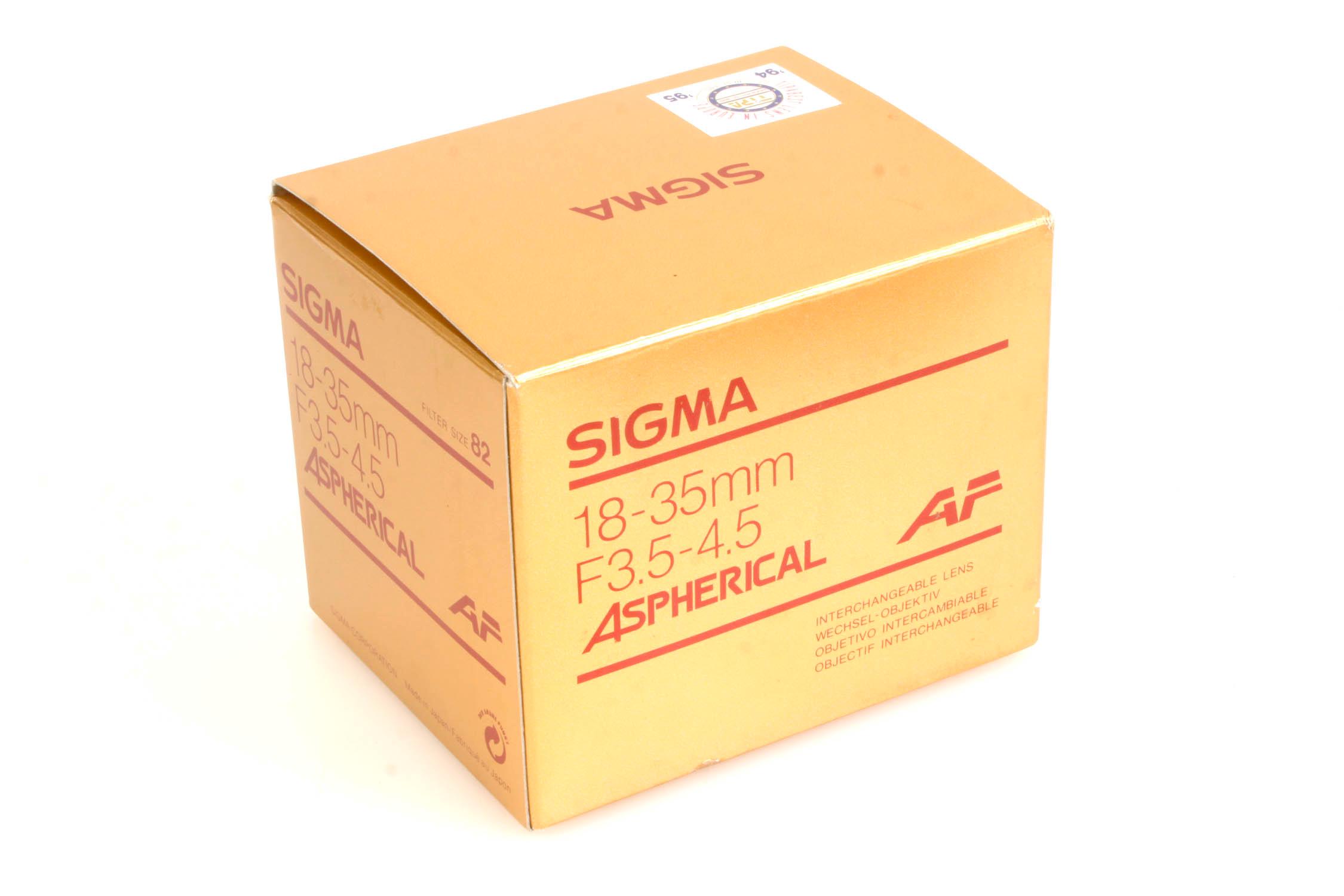 Sigma Aspherical 18-35mm F/3.5-4.5 Lens for Nikon AF - Etsy