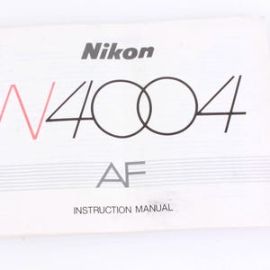 Nikon N4004 Camera Manual