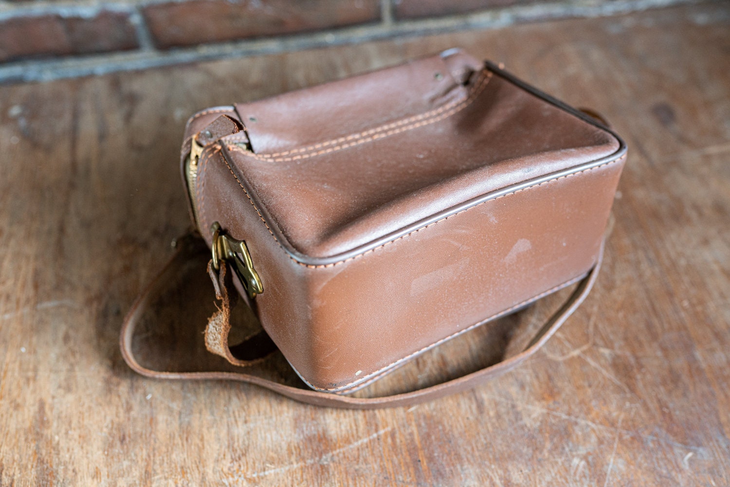 Vintage Brown Leather Camera Case Circa 1950s Etsy