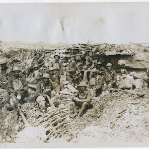 Vintage World War I  - British Troops Capture German Position,  (( 8x10 Reprint Only ))