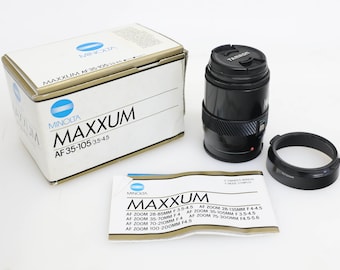 Minolta Maxxum AF zoomobjektiv 35-105 mm, Sony A-fattning, originalförpackning