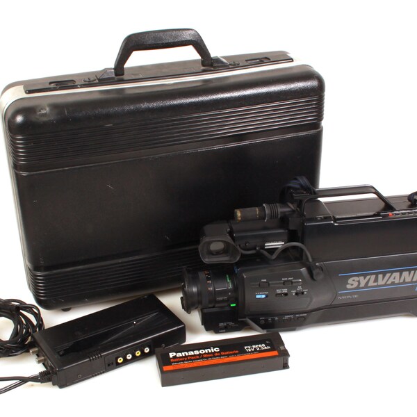 Vintage Sylvania VCC159AV01 VHS Camcorder in Case - Prop or Display